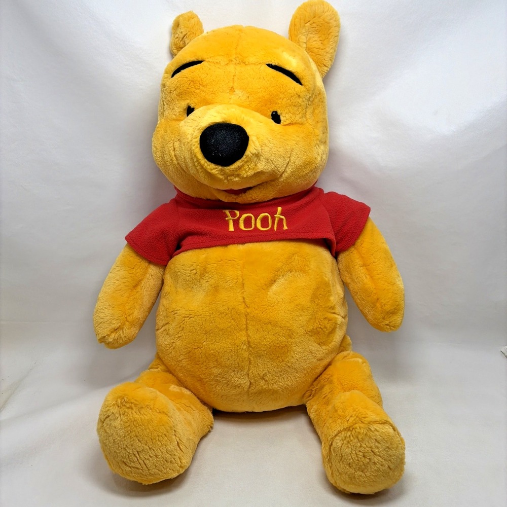 Disney Large 26" Winnie The Pooh Plush 80th Anniversary Stuffed Bear Vintage 00s